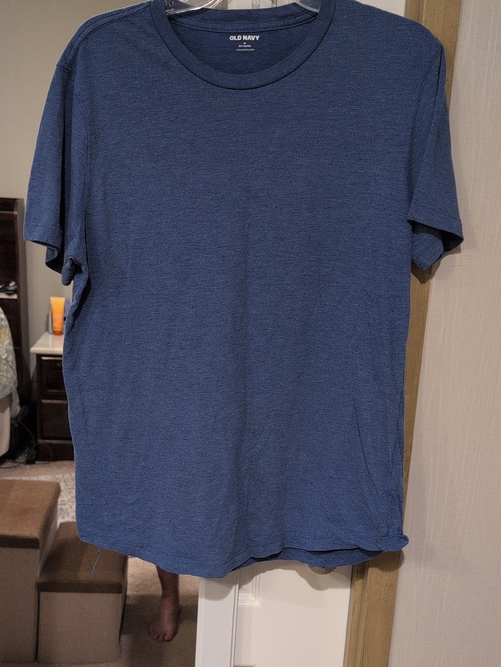 Old Navy Men's Heather Navy Crewneck Short Sleeve Tee